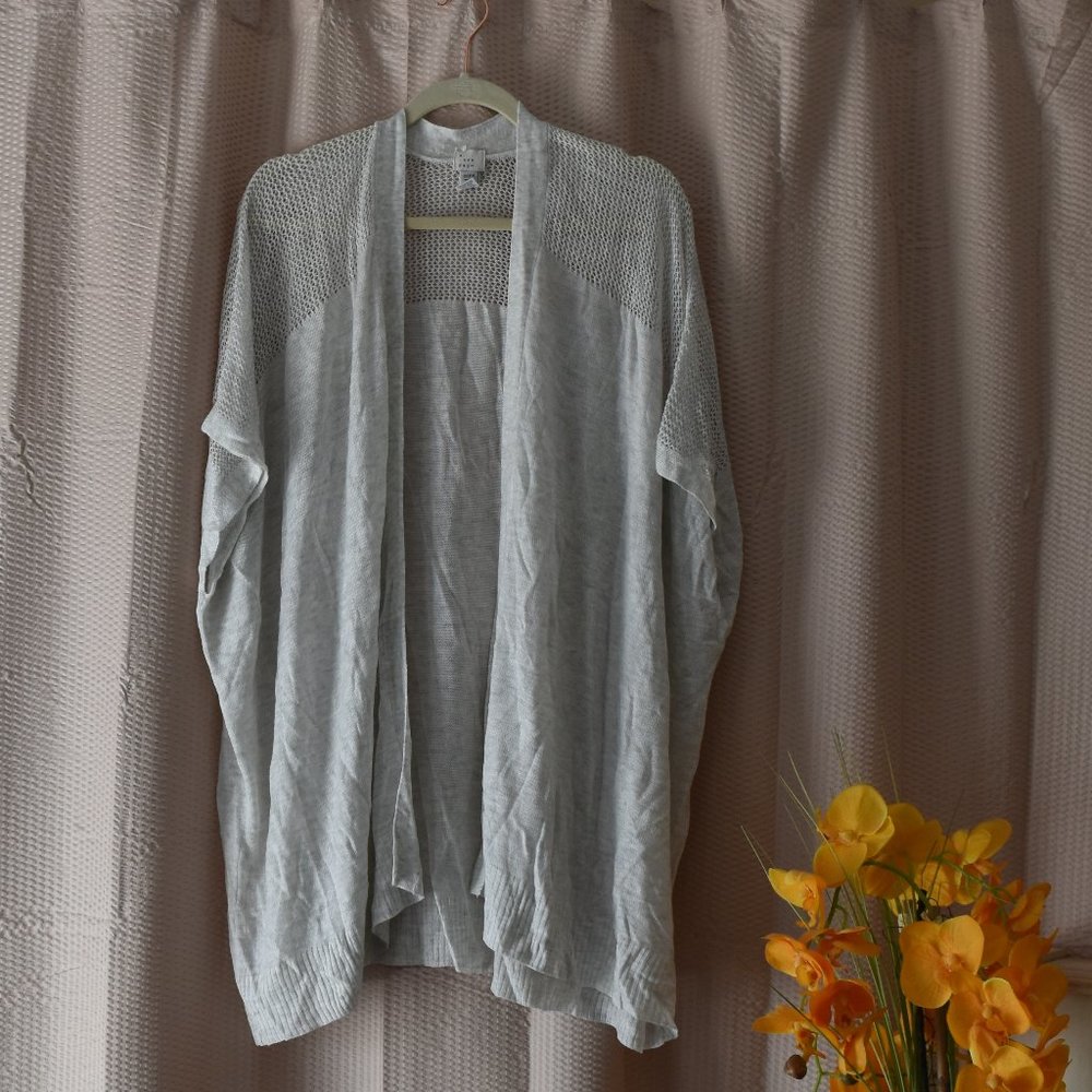 USED A New Day Gray Open Light Sweater OSFM